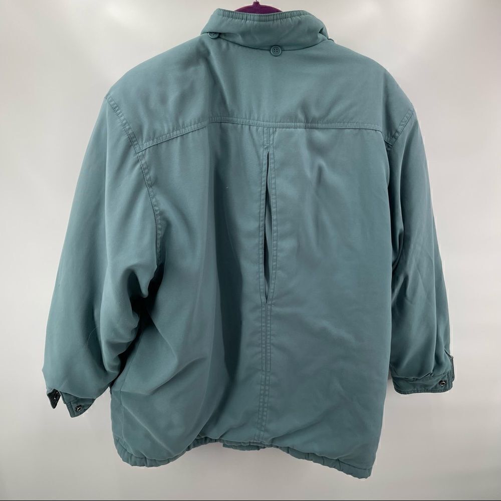 Bromley Sport Thermoloft teal puffer jacket medium petite winter jacket coat M - Picture 6 of 14